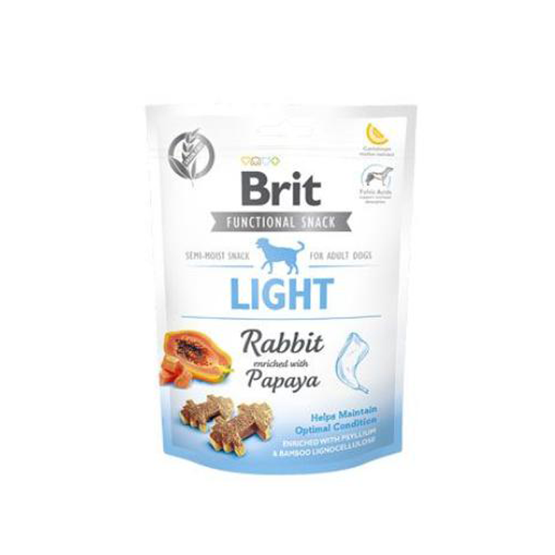 Fotografie BRIT snack LIGHT rabbit/papaya - 150g Brit